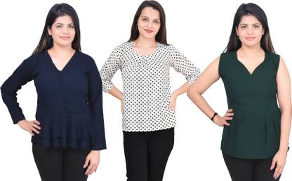 Fikroo Girls Casual Crepe Top