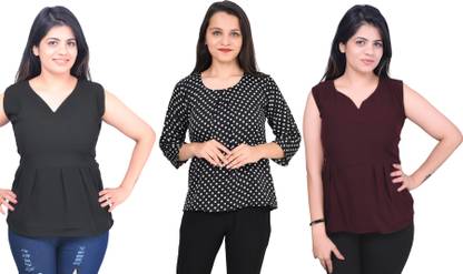 Girls Casual Crepe Top