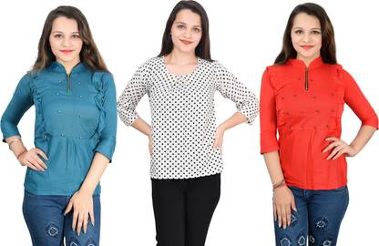 Girls Casual Crepe Top