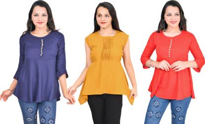 Girls Casual Crepe Top