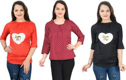 Girls Casual Crepe Top