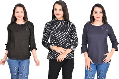 Girls Casual Crepe Top