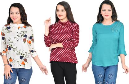 Girls Casual Crepe Top