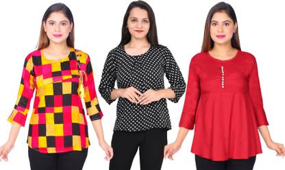 Girls Casual Crepe Top