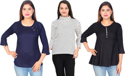 Girls Casual Crepe Top