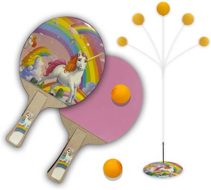 Helistr Tennis Training Rebound balls,Unicorn Design,2 Rackets with pingpong Balls Table Tennis Kit