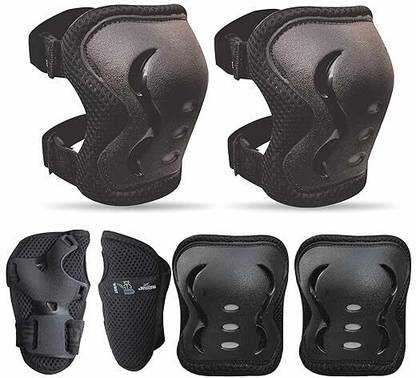 Jaspo Secure Hybrid Knee, Elbow & Wrist Guard Combo for Skating, Cycling for All Age Groups - Small Size Skating Kit