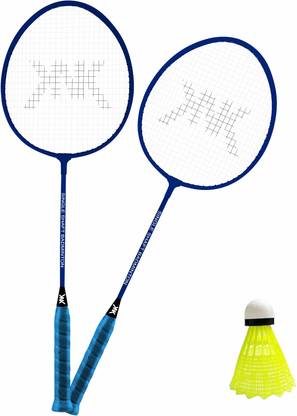 KNK Single Shaft Badminton Racket Pack Of 2 Piece With 1 Piece Plastic Shuttle Badminton Kit