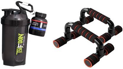 CODIVER Tyfoon shaker bottle protein funnel bottle and push up bar Fitness Accessory Kit Kit
