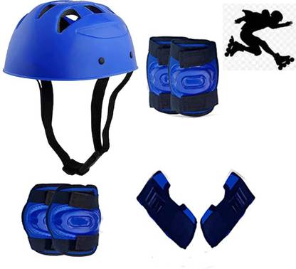 prikli Multi sports Guard Kit blue cycling protective Set 7 in 1 SMALL SIZE 6-10 YEAR Skating Kit