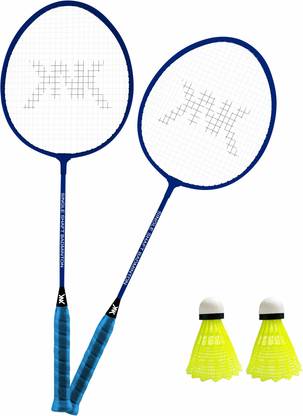 KNK Single Shaft Badminton Racket Pack Of 2 Piece With 2 Piece Plastic Shuttle Badminton Kit