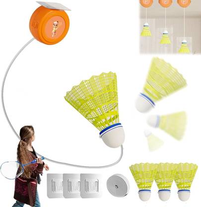 Ramokdu BADMINTON REBOUND TRAINER Plastic Shuttle  - Multicolor
