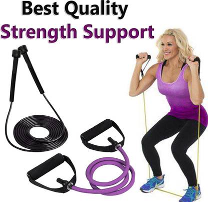 BQH Professional Single Toning Tube & Skipping Rope For Gym Exercise Fitness Accessory Kit Kit