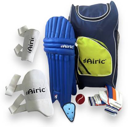 Airic Premium Gloves, Bag, Ball, Leg, Groin, Arm & Thigh Guard(Youth Size 12-15yrs) Cricket Kit
