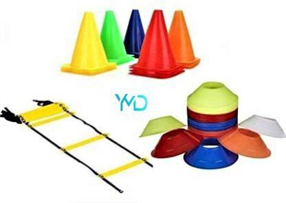 HouseOfCommon 6 Inch Cones Pack 6 ,10 Space Markers, 4m Ladder Agility Combos Football Kit Football Kit