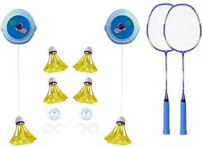 Augen Badminton Trainer Kit Automatic Rebound Badminton Practice Training (Pack Of 2) Badminton Kit