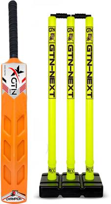 GTN Next Hard Plastic Cricket Bat Cricket Stumps Full Size Fiber Bat All Age Groups Cricket Kit
