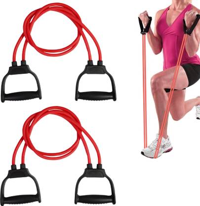 Adrenex by Flipkart Double resistence tube for muscle tonning pack of 2 Resistance Tube Fitness Accessory Kit Kit