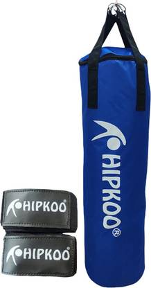 Hipkoo Sports 3 Feet Unfilled Matte Punching Bag with Hand Wrap Combo Boxing Kit
