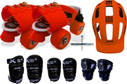 Jaspo Speedy Kid Pro Junior Adjustable Roller Skates Combo Suitable for Age Group Upto 5 Years Skating Kit