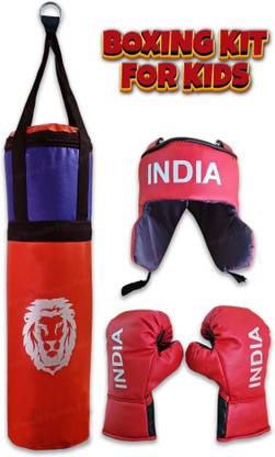 Pseudo Punching bag Filled Kids Boxing Set Suitable For 4-15 Years Children Boxing Kit Boxing Kit