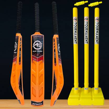 Aenox PLAY SMART KIT WITH PVC BAT AND STUMP FOR JUNIORS Cricket Kit