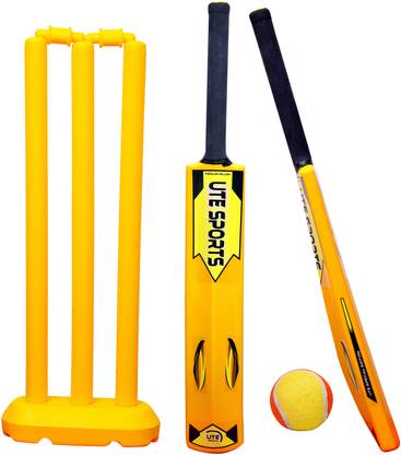 UTE SPORTS Heavy PVC For 6-7 Years Kids(1 Bat, 1 Set Wicket, 2 Ball (Size-2) Cricket Kit
