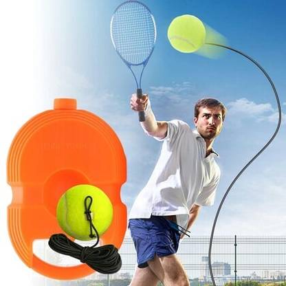 DECRONICS Solo Tennis Trainer Rebound Ball with String / Cricket Trainer Ball with Rope Tennis Kit