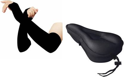 ADONYX unblock protection with thumb hole Cycling Sleeves With Cycle seat cover Cycling Kit