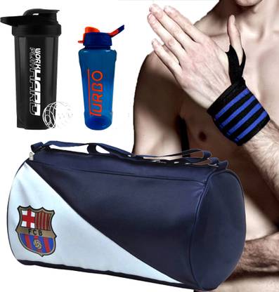 COOL INDIANS Gym Bag Combo With Shaker Bottle With Wrist Support &Turbo Sipper Home Gym Kit Fitness Accessory Kit Kit
