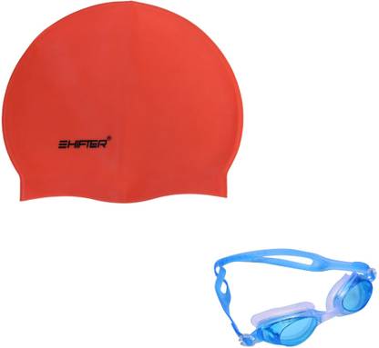 SHIFTER SWIMMING GOGGLE, SWIMMING CAP COMBO KIT SET,PREMIUM SILICONE ANTI SLIP CAP Swimming Kit