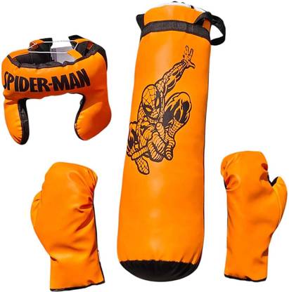 HK Sports Boxing Punching Bag Kit for Kid with Gloves & Headgear (Orange) || Boxing Kit || Boxing Kit