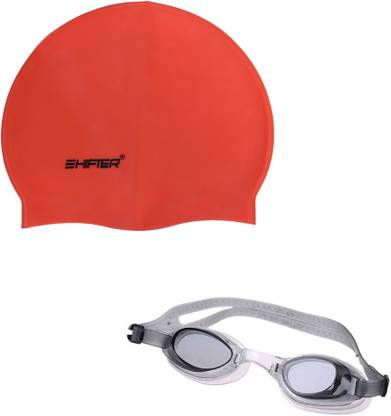 SHIFTER SWIMMING GOGGLE, SWIMMING CAP COMBO KIT SET,PREMIUM SILICONE ANTI SLIP CAP Swimming Kit