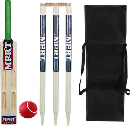 MPRT Wooden 4 Scoop Cricket kit Bat Size 3 For Age Group 4-6 Years Cricket Kit