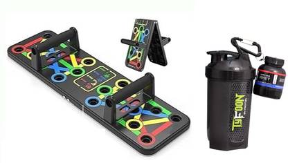 CODIVER Push up board stand with shaker bottle protein funny bottle Fitness Accessory Kit Kit