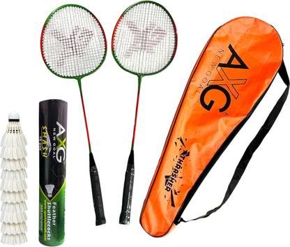 AXG NEW GOAL Thrasher Rackets Set of 2 With Cover & 10 Shuttles Badminton Kit