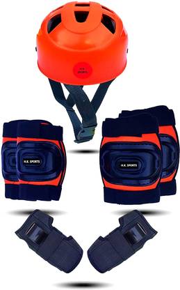 HK Sports Skating Protection Kit - Helmet + Elbow + Knee + Hand Guard Skating Kit