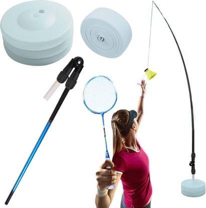 PROBEROS Badminton Self Training Device Badminton Striking Skill Trainer Water Fill Base Badminton Kit