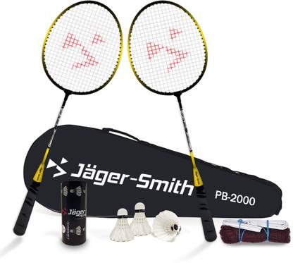 Jager-Smith PB-2000 Combo, JSBN-101 & Featherlite 2 Shuttle Badminton Kit
