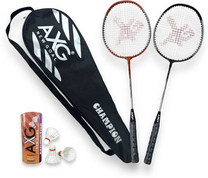 AXG NEW GOAL Isometric Champion Tenacious Wide Body with Feather Shuttles & Cover Badminton Kit