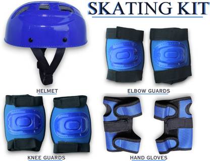 SPR Skating Guard Kit for Skating,Cycling free Size(7pcs set) Skating Helmet Skating Kit