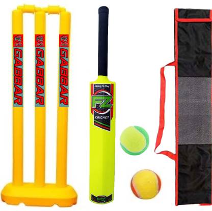 fizo Heavy PVC Cricket Kit For 6-8 Years Kids(1 Bat Size-3, 1Set Wicket, 2 Ball & Bag Cricket Kit