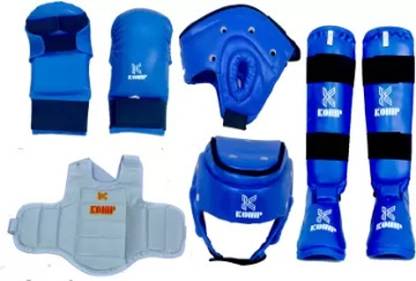 KOHIP Karate Kit Gloves ,Head Guard Shin Guard Chest Guard Boxing Kit