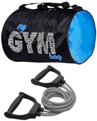 TRUE INDIAN Fitness Combo Gym Bag,Gym & Toning Tube for Home & Gym Workouts Resistance Tube Fitness Accessory Kit Kit