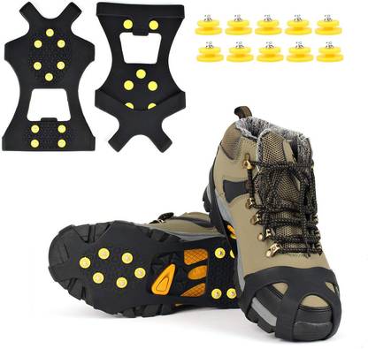 RESAMA Anti-Skid Snow Ice Climbing Shoes Cover Spikes Hiking Kit