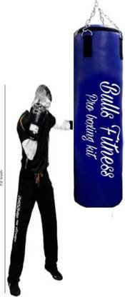 bulls fitness 4 Feet Blue Unfilled Punching Bag With Hanging Chain Boxing Kit