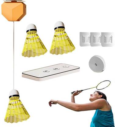WATER FOUNTAIN Adjustable Solo Badminton Training Device with Remote Control System Badminton Kit