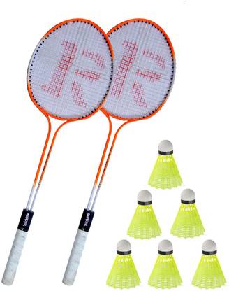 ROXON Phantom Pack Of 2 Piece Badminton Racket With 6 Shuttles Badminton Kit
