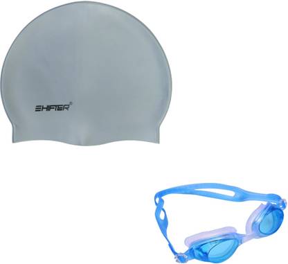 SHIFTER SWIMMING GOGGLE, SWIMMING CAP COMBO KIT SET,PREMIUM SILICONE ANTI SLIP CAP Swimming Kit