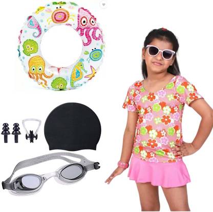 SHIFTER HIGH QUALITY Premium Girls Swimming Kit with swim suits combo for 13-15 YEARS Swimming Kit